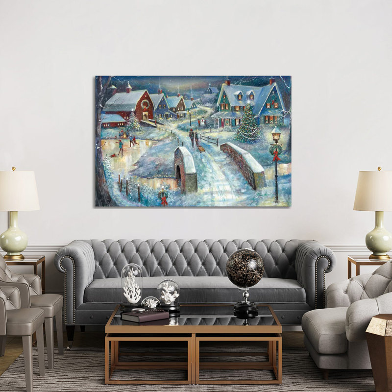 Home for the Holiday par Ruane Manning - reproduction d'art, H 40 po x l 60 po x 1,5 po, Aucun mat, Toile tendue