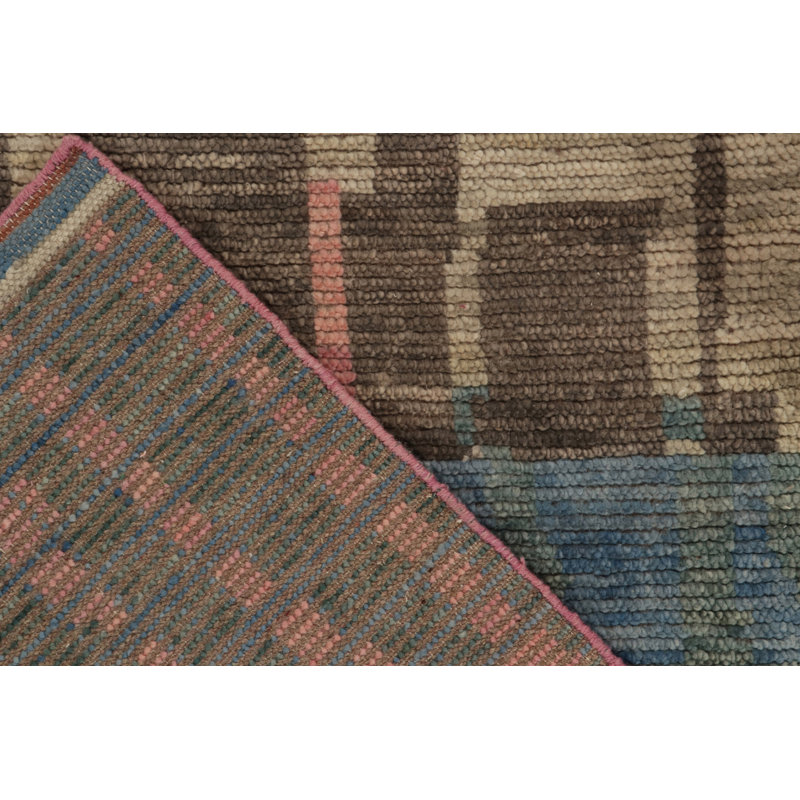 Moroccan Hand Knotted Area Rug, Rectangle 5' x 7'