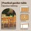 6 - Person Acacia Wood Patio Dining Set with Rectangular Table
