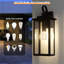 1 applique murale d'extérieur en fer trempé noir ETL 19 po H 1 po avec crépuscule à l'aube-485232058-491058876