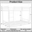 Lit superposé simple au-dessus d'un lit simple en métal / métal robuste robuste / réduction du bruit / garde-corps de sécurité / aucun sommier tapissier requis-1622445748