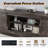  4-piece Farmhouse & Barn Door Design Bedroom Set, King Size, Dark Oak-1432591281-1432591280