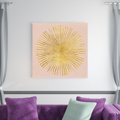 Sunburst I on Pink - impression sur toile tendue