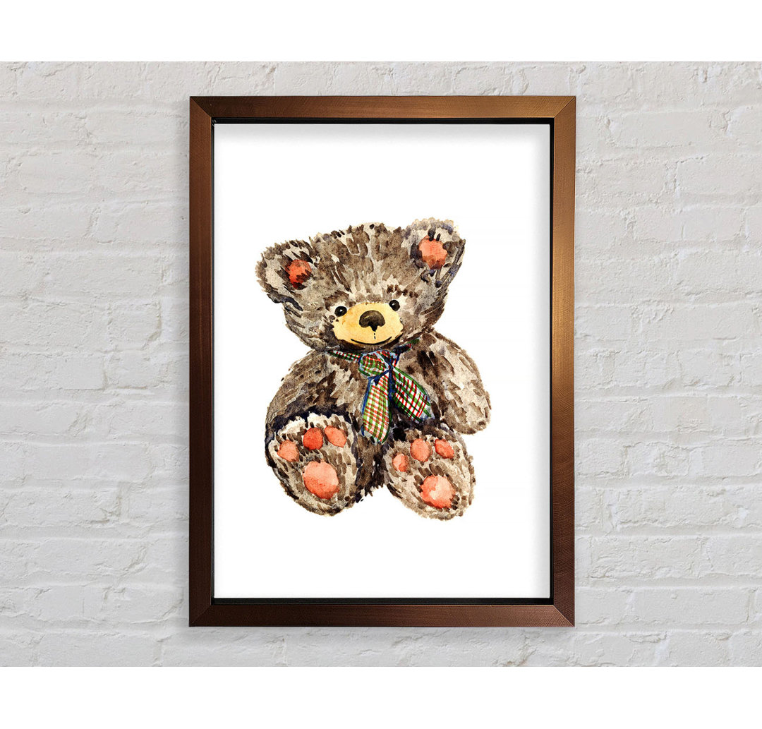 Teady Bear Tie Gerahmter Druck