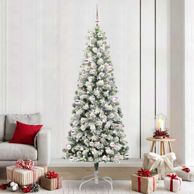Artificial Hinged Christmas Tree Green and white