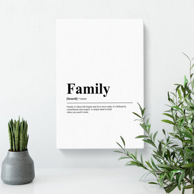 Dictionary Family - Wrapped Canvas