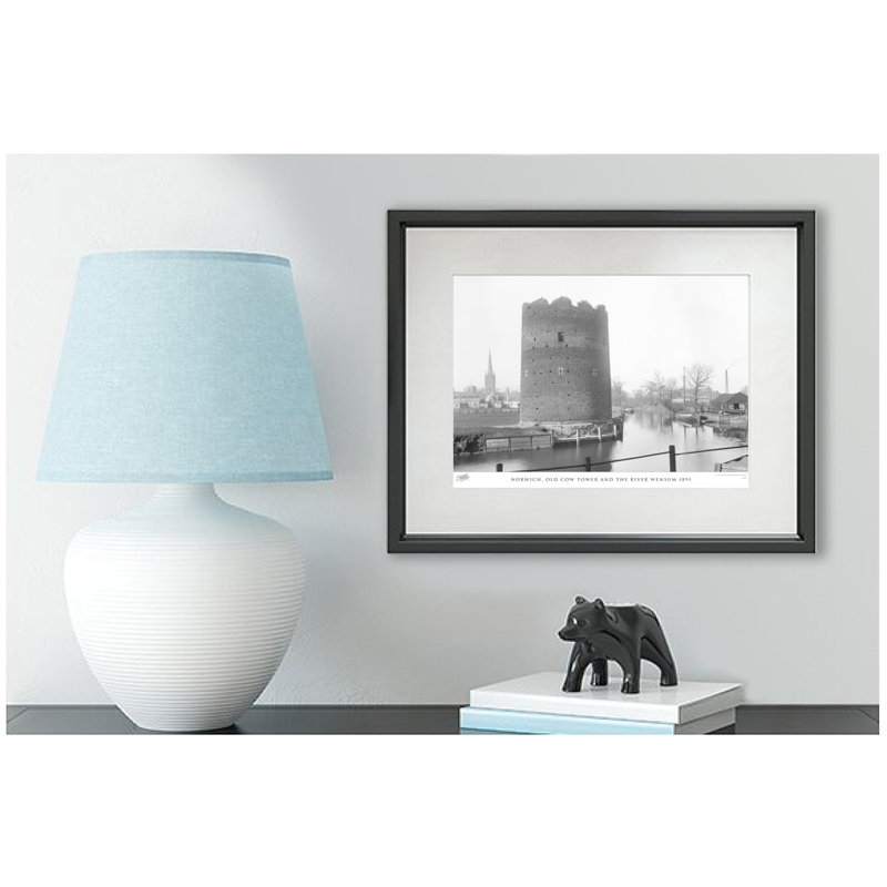 Norwich, Old Cow Tower And The River Wensum 1891 by Francis Frith - Single Picture Frame Print, 60cm H x 80cm W x 2.3cm D