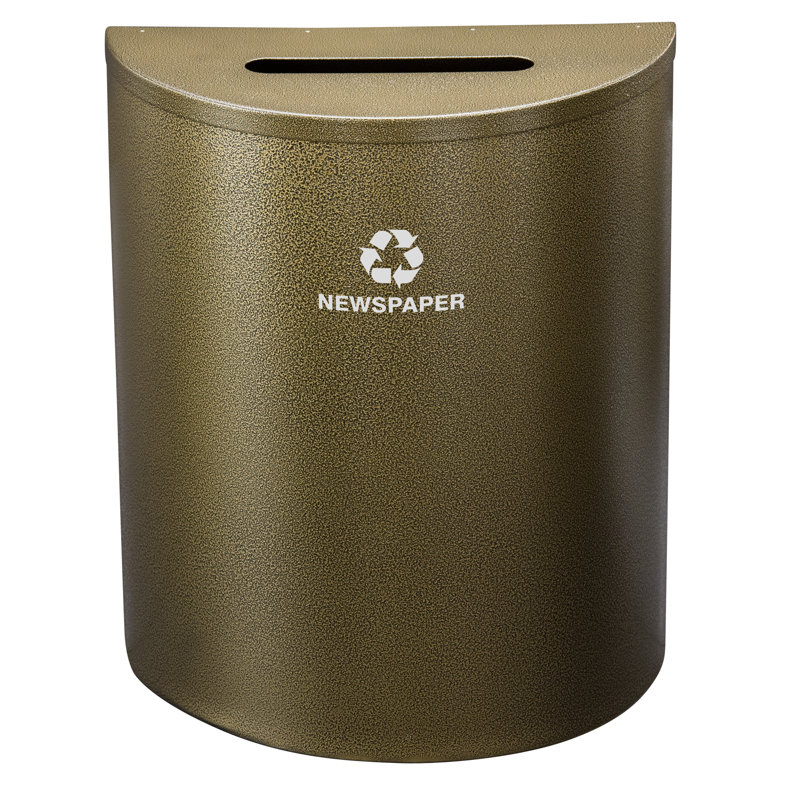 Poubelle, Filon bronze, 29, H 28,5 po x l 24 po x P 12 po