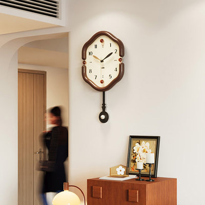 Brown Irregular Pendulum Wall Clocks