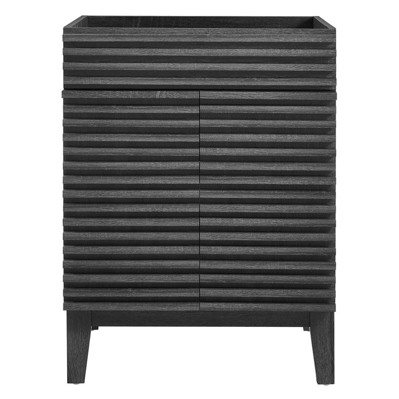 Base de meuble-lavabo simple 23,5 po Render, Gris anthracite