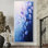 «Floating Leaves In Mauve Ink River I», art mural feuilles pour le salon
