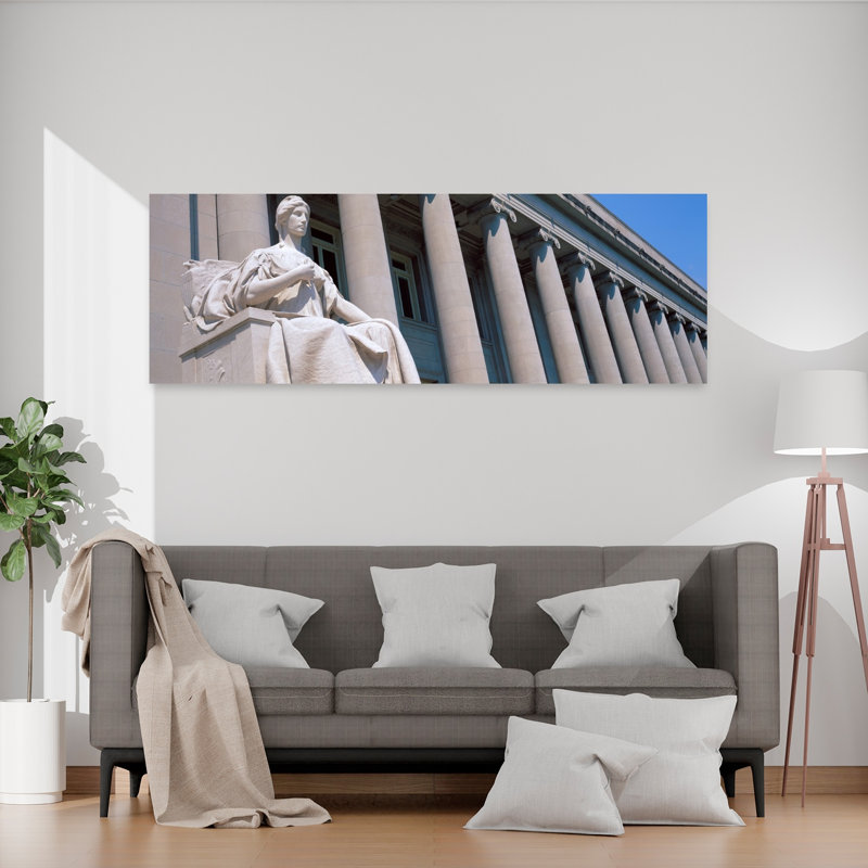 «Shelby County Courthouse Memphis Tn», art mural architecture contemporaine, H 20 po x l 60 po