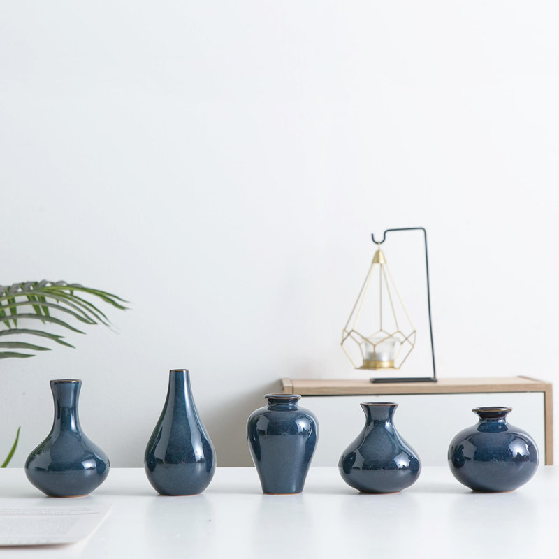 Petit ensemble de 5 vases en céramique, vase moderne, vase Bud, vase décoratif Boho pour cheminée, vestibule et salon, décorations de table maîtresse