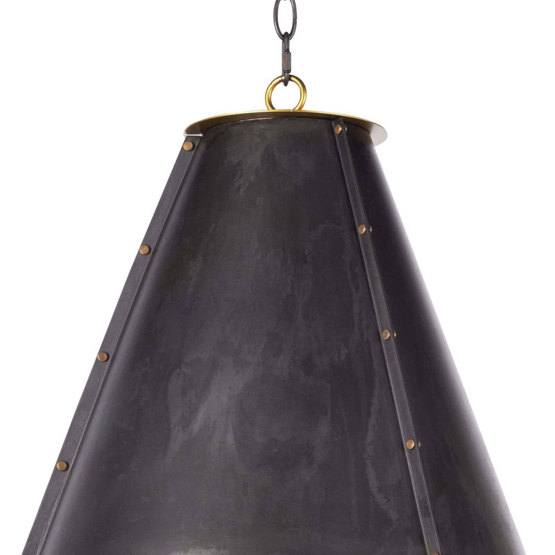 1 - Light Chandelier, Blackened Brass
