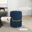 Amberella 36cm Wide Circle No Pattern Footstool Ottoman with Storage-1277318355