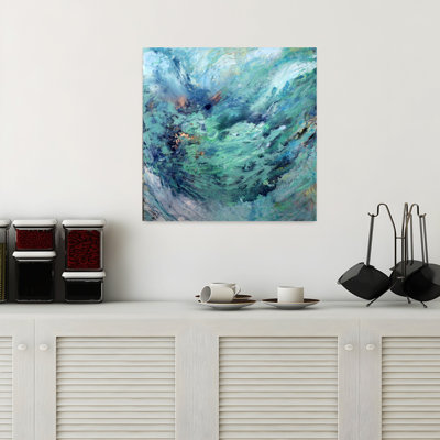 Art contemporain, impressionnant, minimaliste, plage sereine, océan, art mural