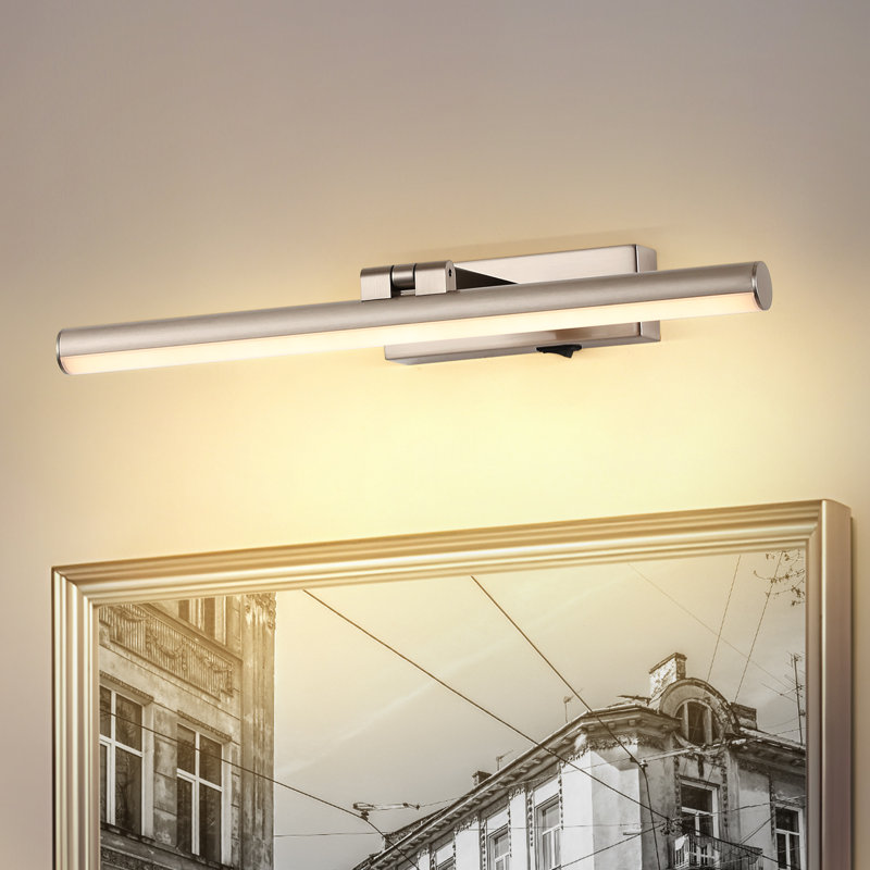 Applique murale à DEL 15,8 "à intensité variable avec télécommande et bras réglable avec bras réglable, Nickel brossé