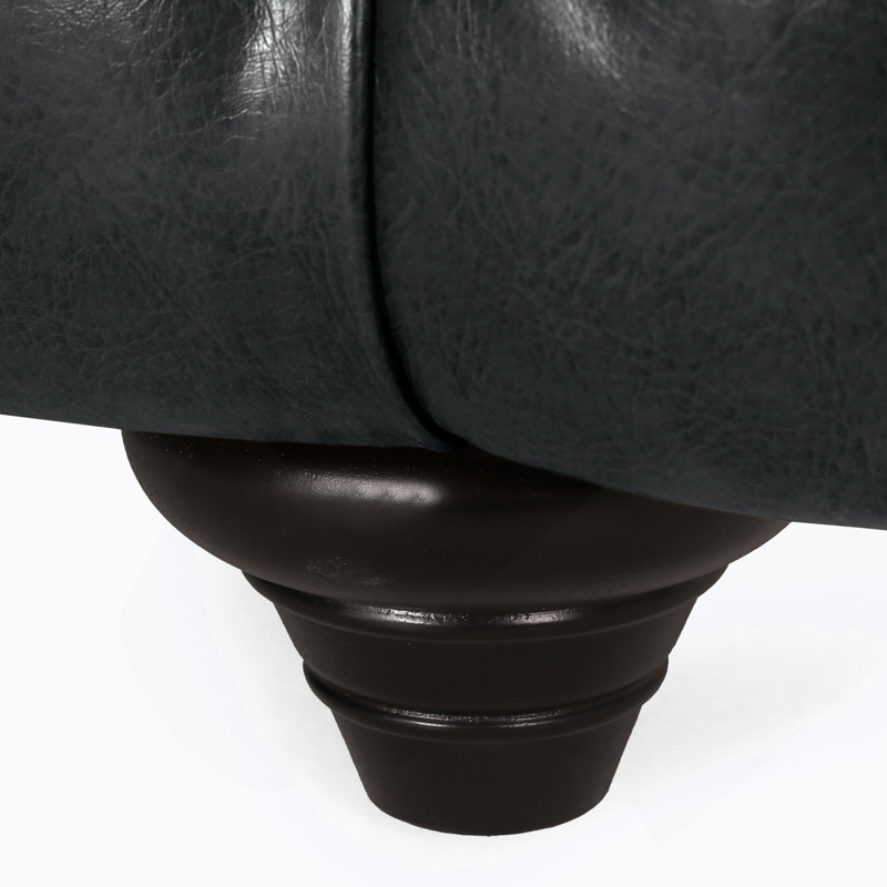 Aloe Upholstered Sofa_1, Midnight Faux Leather