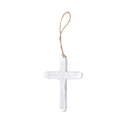 Glass Clear Cross w/Hanger Home Decorations Spring