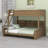 Bunk Bed With Storage Cabinets And USB Ports, Solid Pine Wood Frame With Safety Guard Rails-973647477-973647478