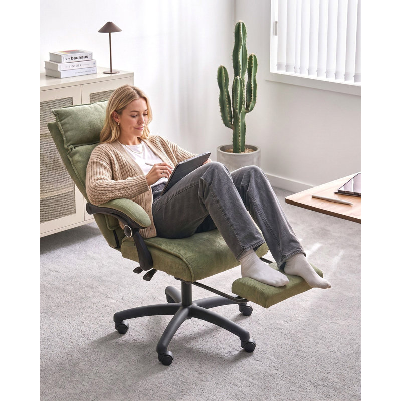 Beliani EATON Chenille Executive Chair with Headrest