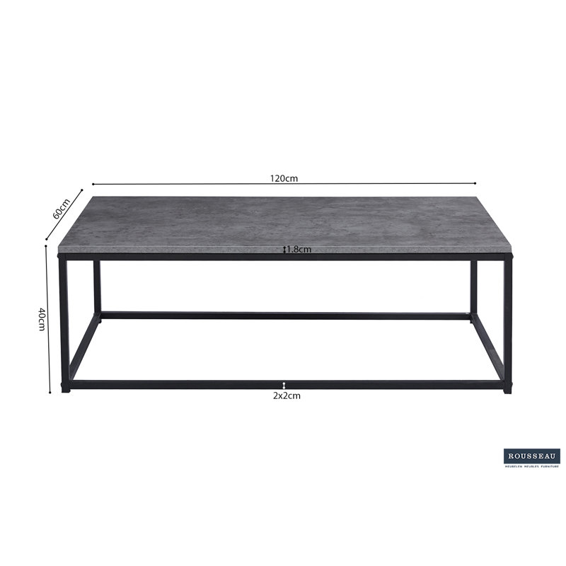 Dierker Frame Coffee Table, Gray