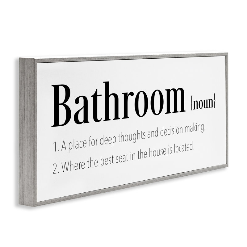 Drôle de définition de salle de bain giclée par CAD Designs, Estampe numérique Farmhouse, H 13 po x l 30 po