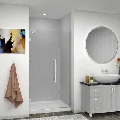 Transolid Elizabeth 40-in W x 76-in H Hinged Shower Door with Clear Glass
