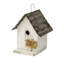 Petit nichoir vert, maison d'oiseaux en bois fabriquée à la main avec toit rustique, jardin extérieur et décor de ferme-2064540801