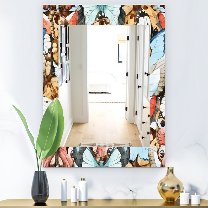 Miroir mural papillon, H 39,4 po x l 29,5 po
