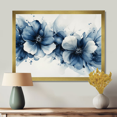 Turquoise, velours, marguerites, débit de fleurs II - marguerites, art mural