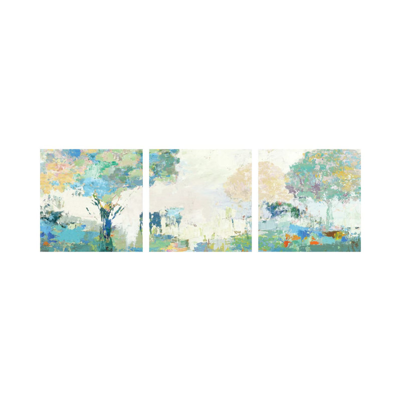 «Textural Landscape», ensemble d'art mural sur toile tendue (ensemble de 3)