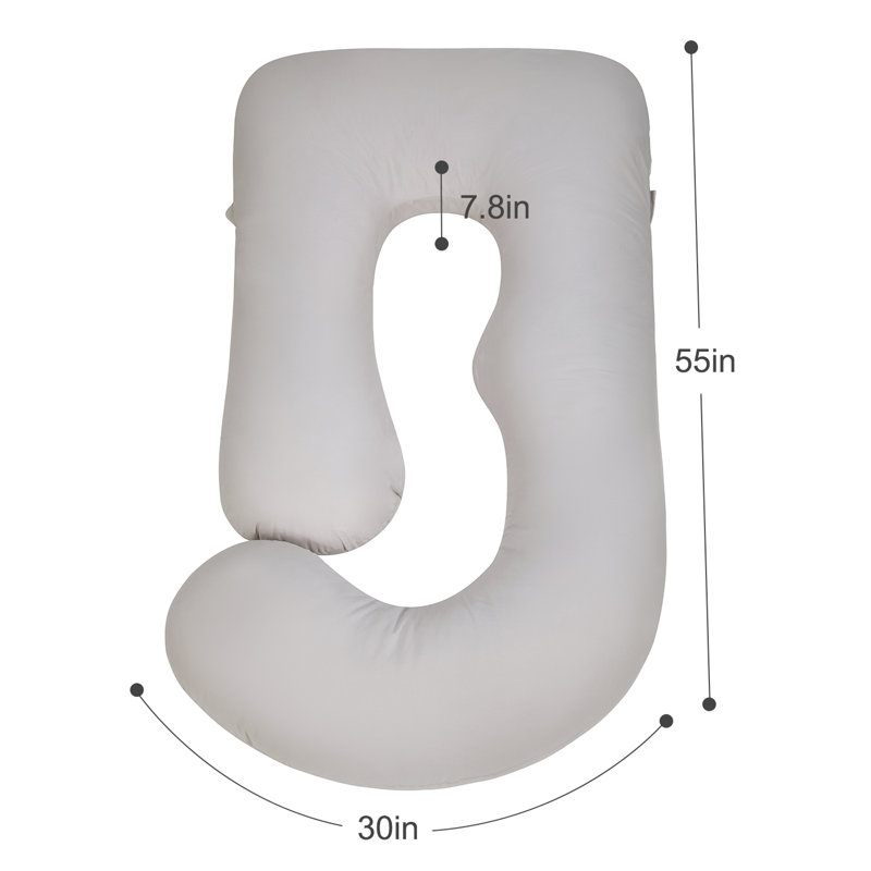  Pregnancy Pillow, Full Body Maternity Pillow 55 Inch, With Removable Washable Cover - Sleep Support For Legs, Back, Neck, Shoulder, Hips, Belly For Pregnent (Cooling Cover)