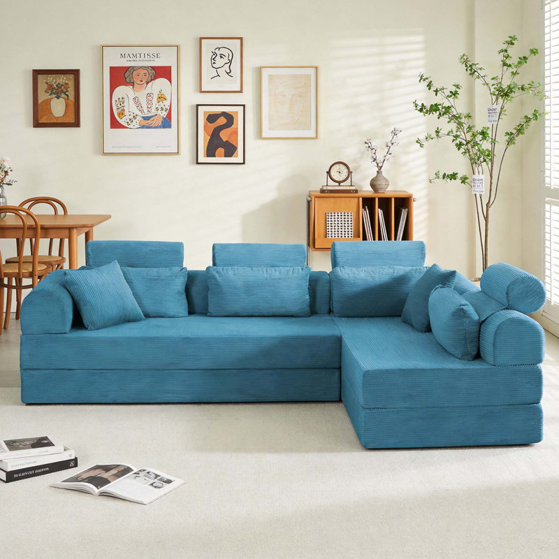 Canapé modulaire en L avec lit convertible Modern