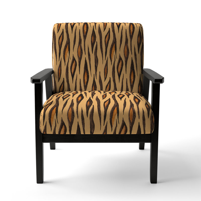 Chaise d'appoint rembourrée Watercolor Animal Skin IV