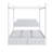 Metal Canopy Platform Bed With Upholstered Headboard, 2 Drawers And Button Stitching Design-1845864680