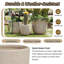 3 pots de fleurs ronds pour l'extérieur MGO, pots de fleurs texturés légers avec trou de drainage pour patio-409763055