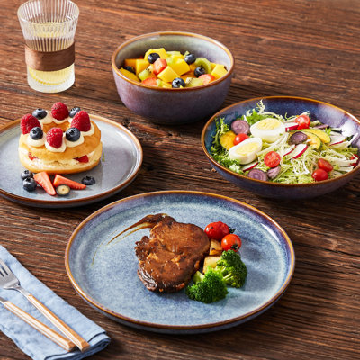 Playa 16 Piece Stoneware Dinnerware Set, Service For 4