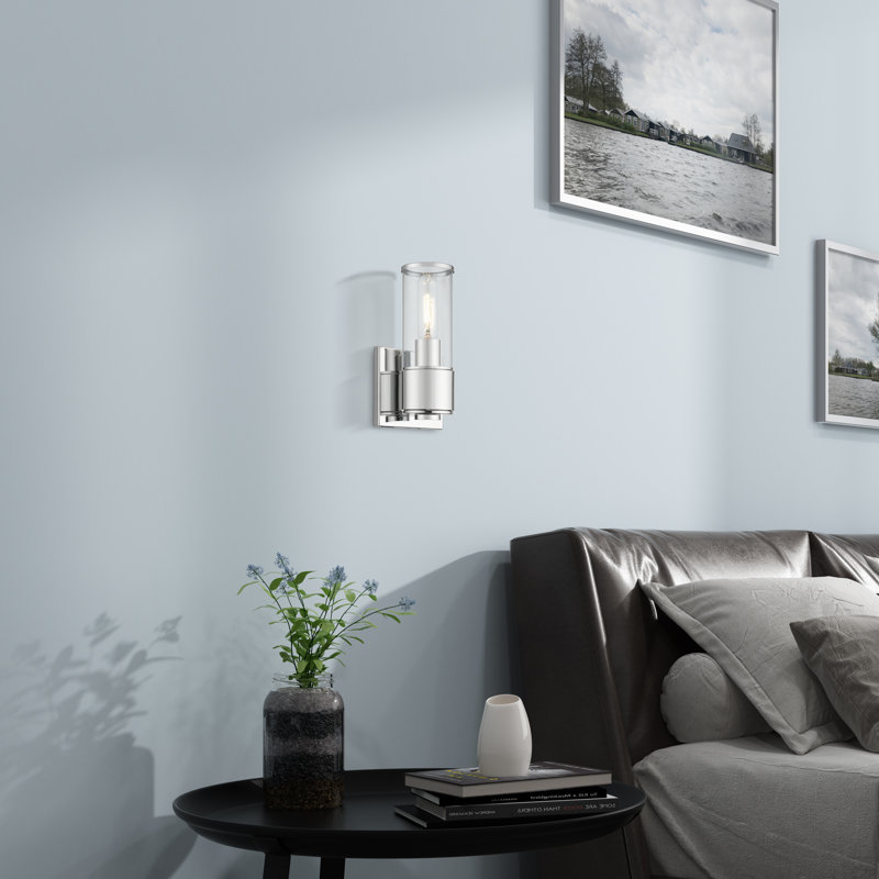 Applique murale en acier Sarena, Chrome poli