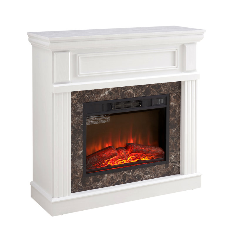 Electric Fireplace With Mantel,Fireplace Mantel Surround With 23" Fireplace Insert, Adjustable Flame, Remote Control, 41.34"W*14"D*40"H