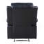 Fauteuil inclinable électrique noir avec accoudoirs coussinés-1371130143