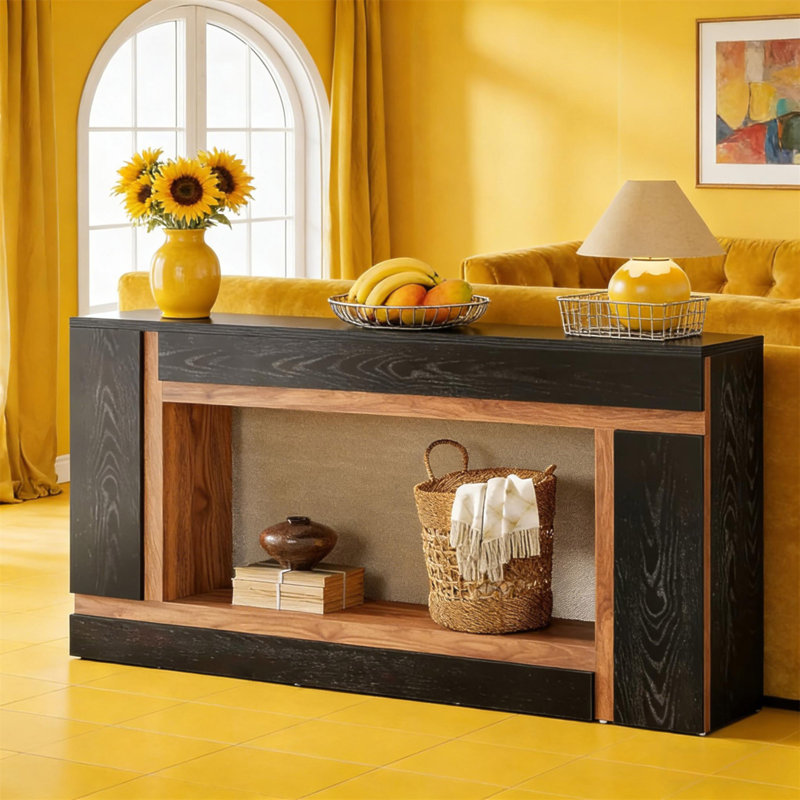 Console de style contemporain, table de couloir rectangulaire, table de canapé