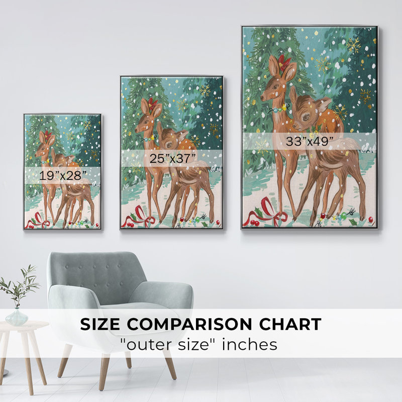 Biche et fauve I, H 25 po x l 17 po x P 1,5 po, Gris