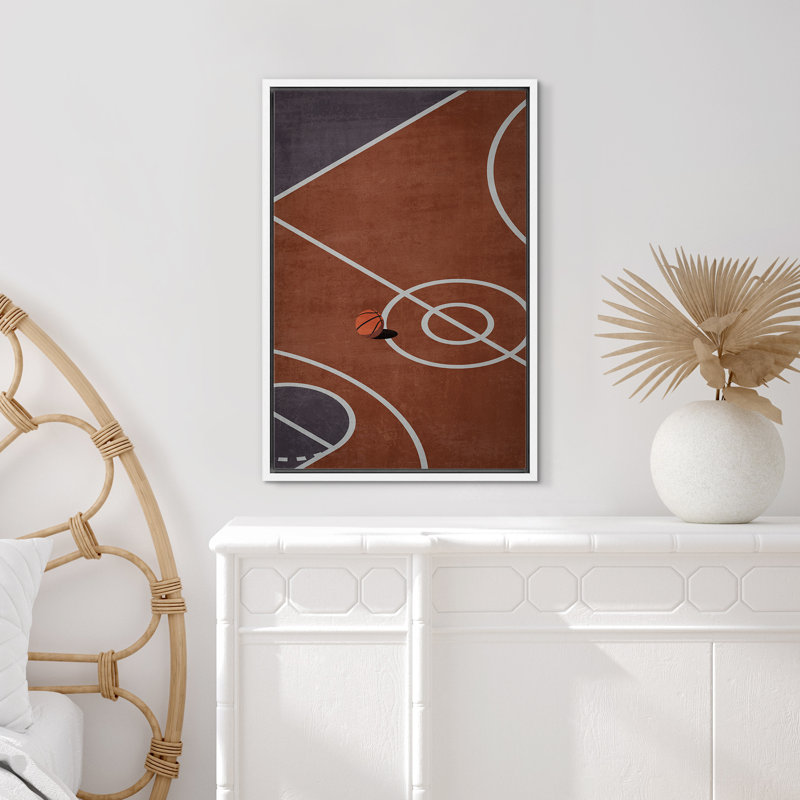 Décoration de salle de sport rustique brun foncé, Cadre blanc, H 36 po x l 24 po