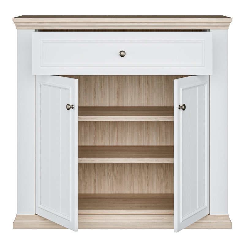 Pontypool 98.9cm Sideboard, White/Oak