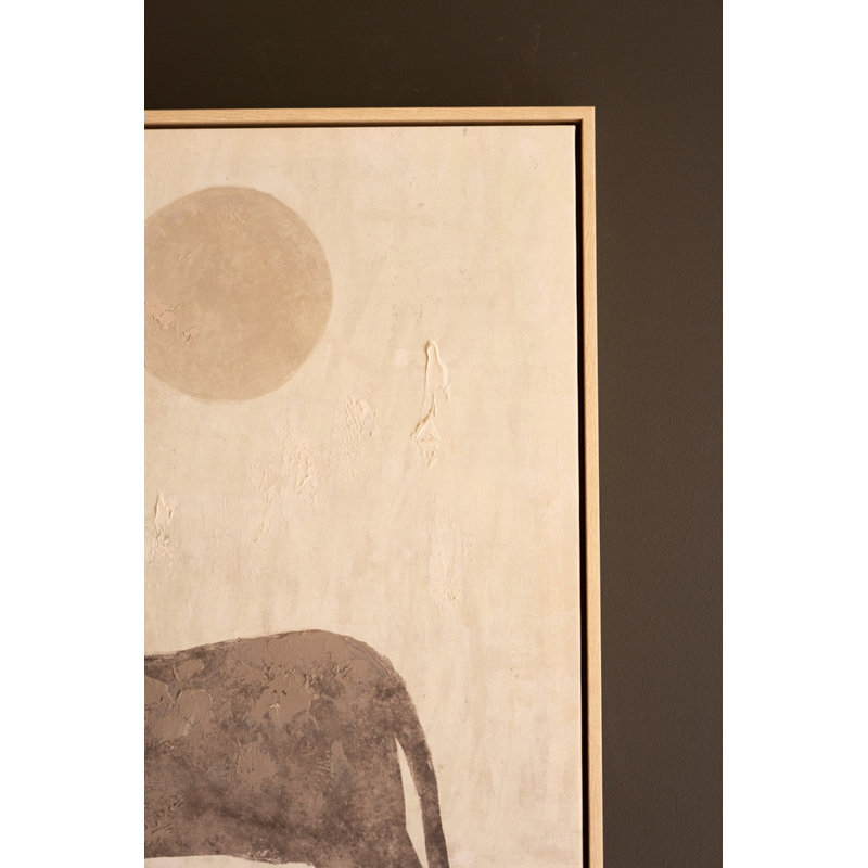  Peinture sur toile encadrée de bois avec deux chevaux décoratifs décoratifs décoratifs au soleil