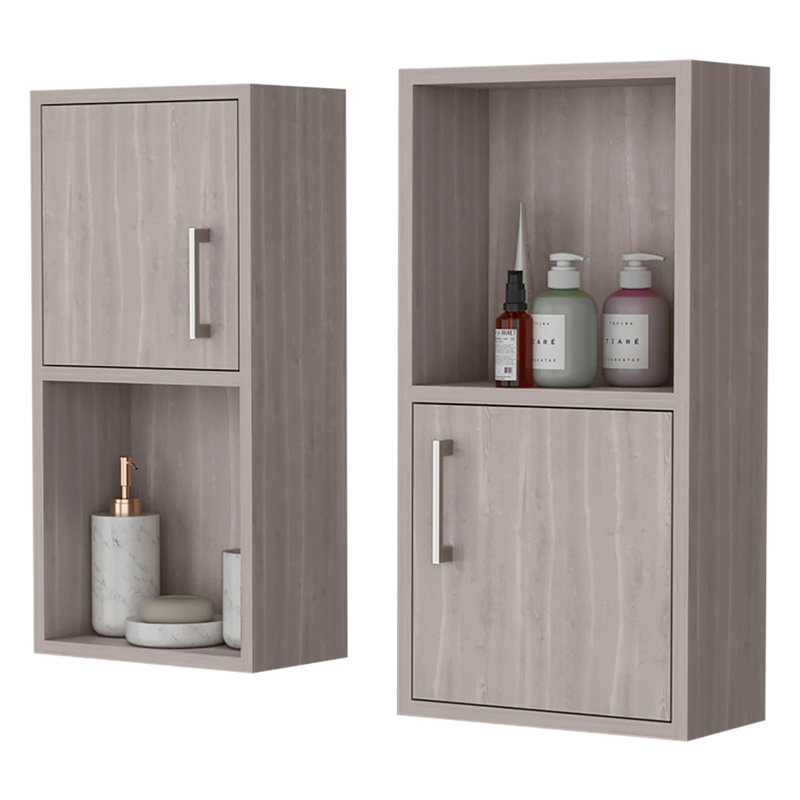 White Oak Bathroom Medicine Cabinets With Open Shelf - Modern Decor Addition, White oak