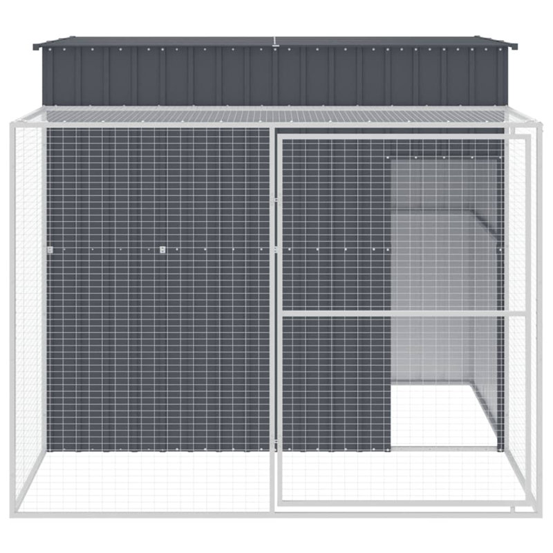 Niche pour chien en métal style iglo, Gris anthracite, H 71,3 po x l 84,3 po x P 99,6 po