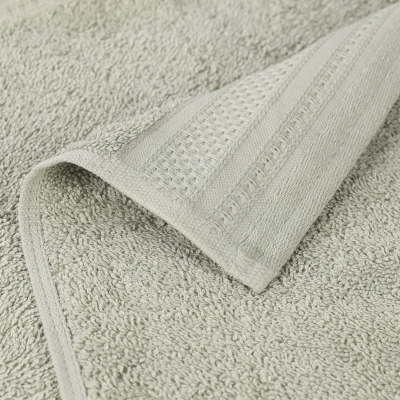 Essuie-mains mi-longs en coton gaufré texturé Honeycomb, Sauge