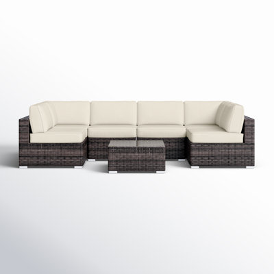 Lauderman Fully Assembled 4 - Person Seating Group with Sunbrella Cushions